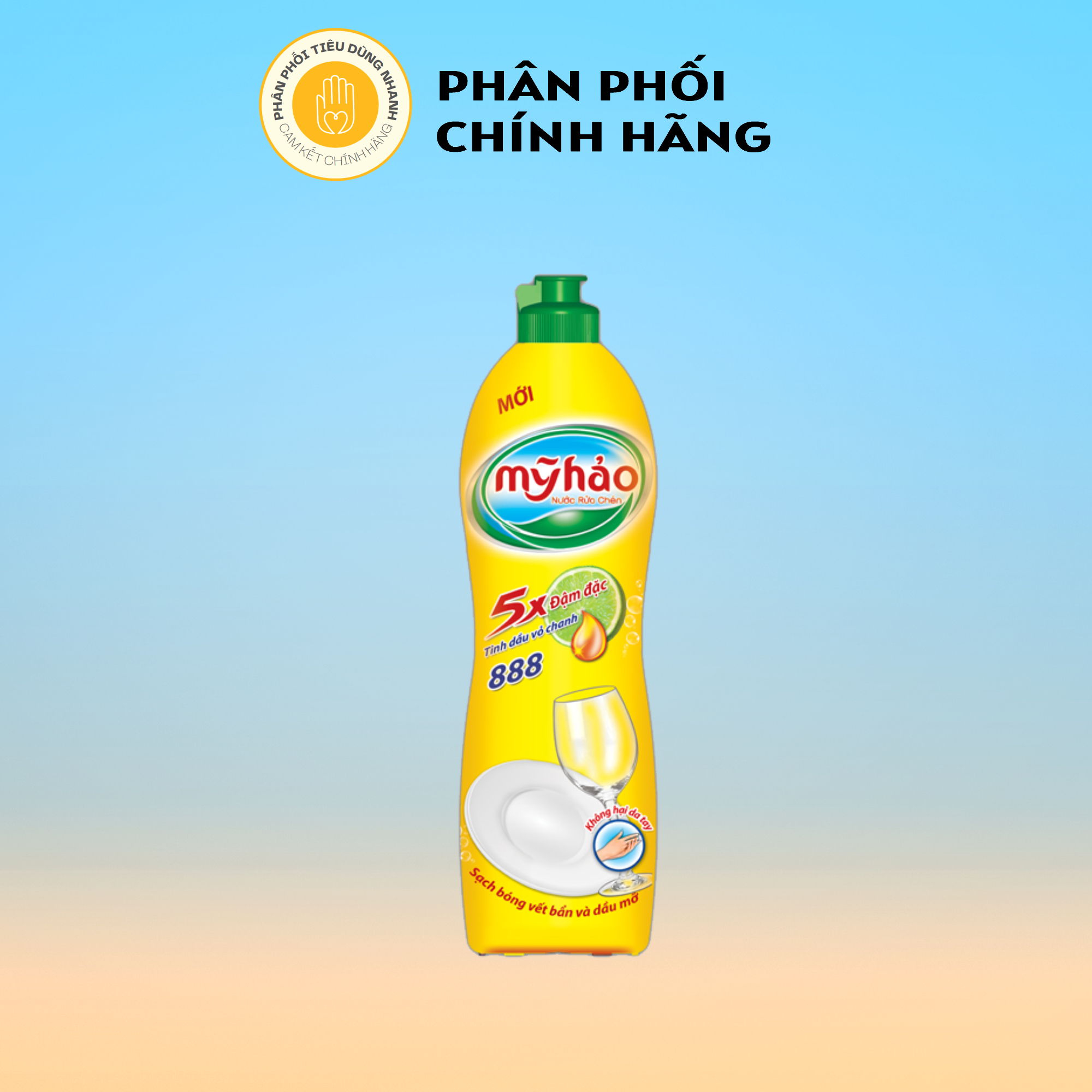 Nước rửa chén mỹ hảo 5x đậm đặc tinh dầu vỏ chanh 800g