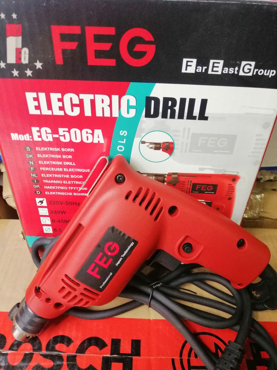 Máy khoan máy bắt vít feg eg-506a 6mm đầu răng