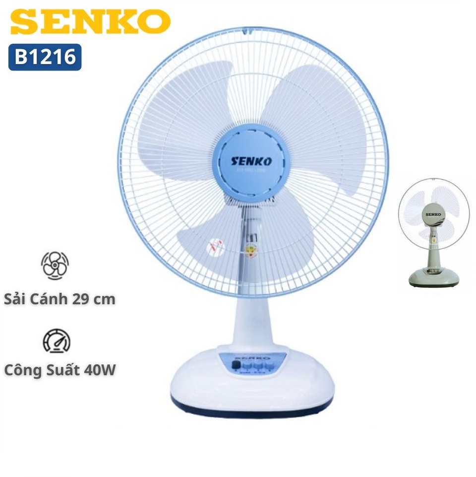Quạt bàn Senko B1216 chính hãng bảo hành 24 tháng
