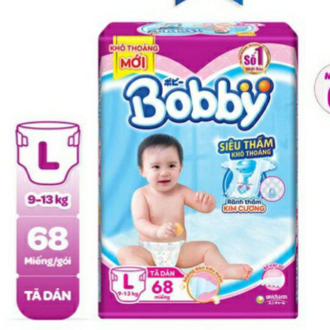 Tã dán bobby l68 miếng