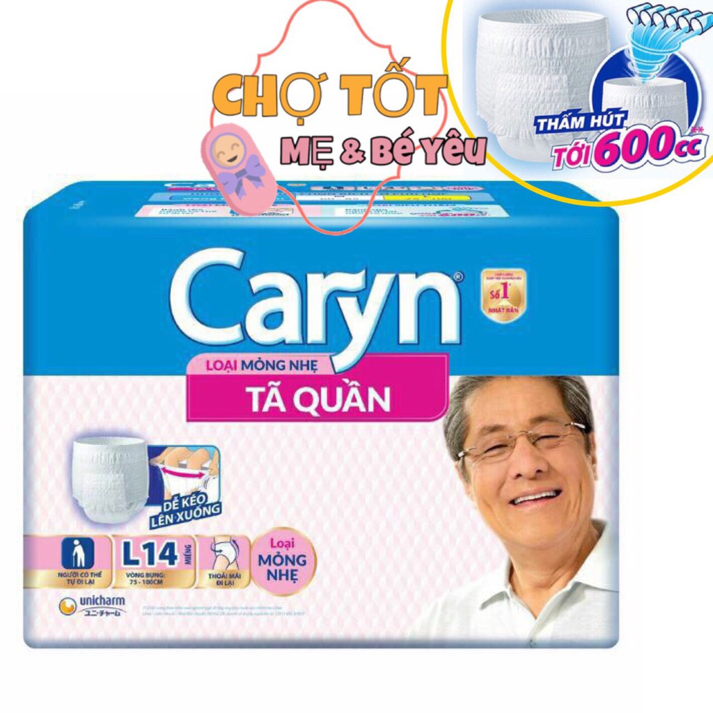Tã quần caryn size l 14 miếng