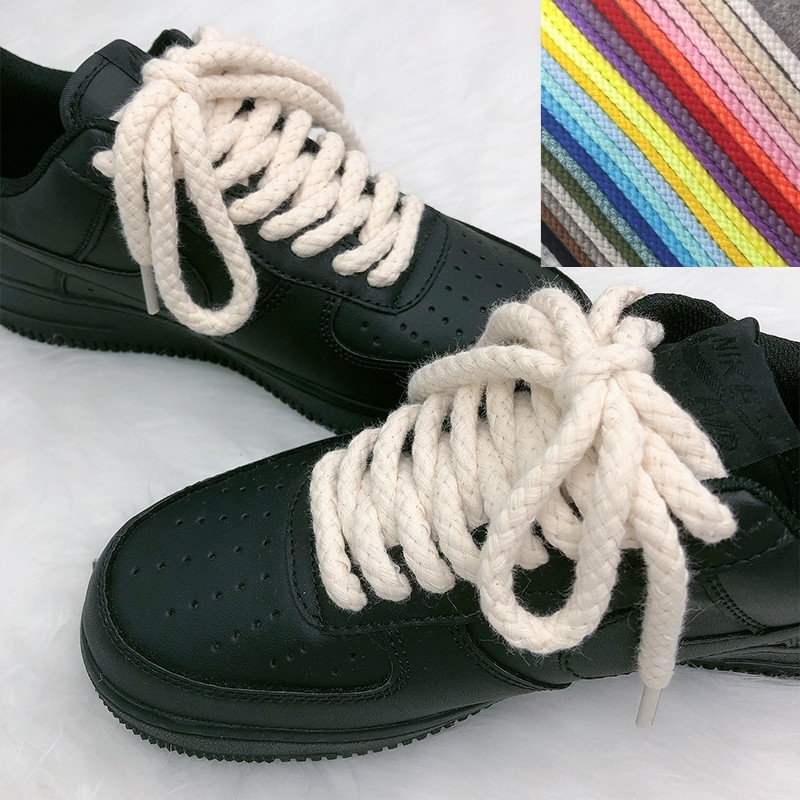 CW Linen Cotton Weaving Cashew Shoelaces Low