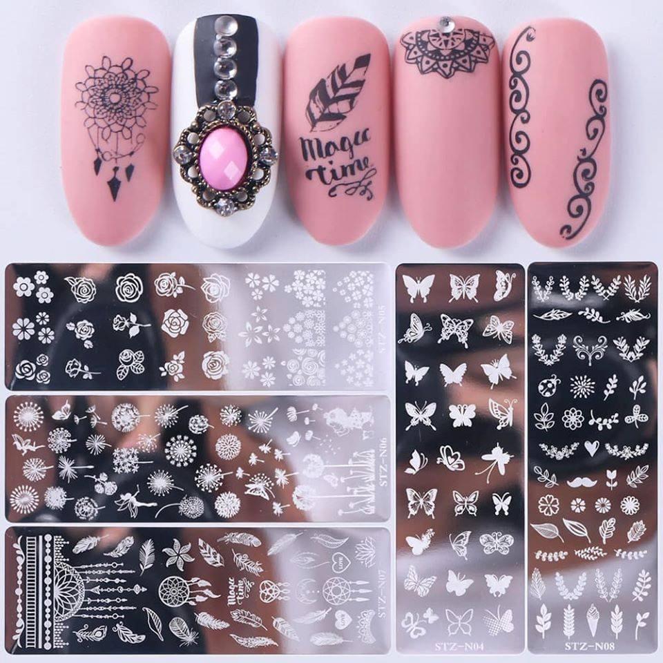Khuôn in họa tiết móng tay trang trí nail