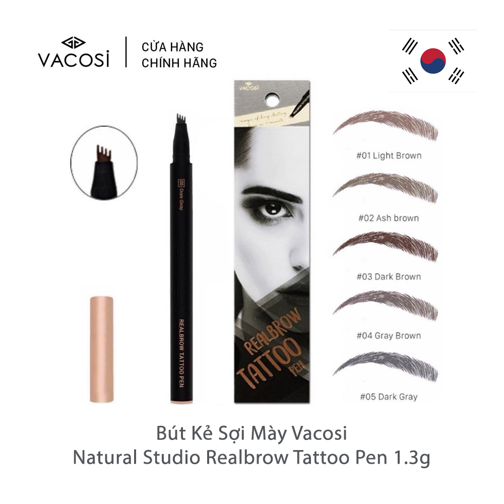 [HCM] Vacosi Bút Kẻ Sợi Mày Realbrow Tattoo Pen 1.3g