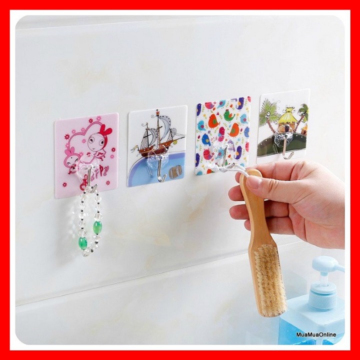 Combo 50 móc dán tường chịu lực siêu dính họa tiết 3d