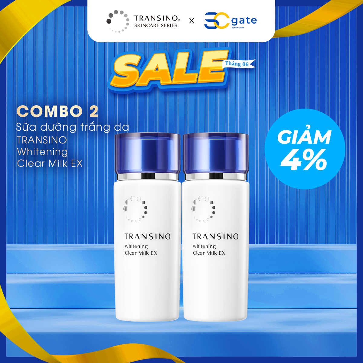 Combo 2 sữa dưỡng dưỡng trắng da transino