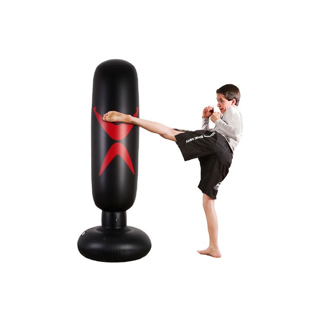 Bao trụ đấm bốc boxing bơm hơi tự cân bằng cao 1.6m