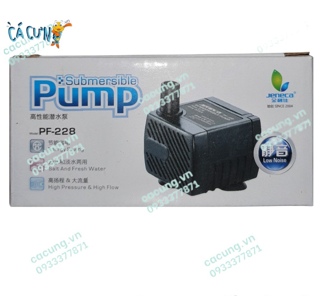 Máy Bơm chìm mini 4w Jeneca PF 228 - có thể thay quạt nước, hồ cá