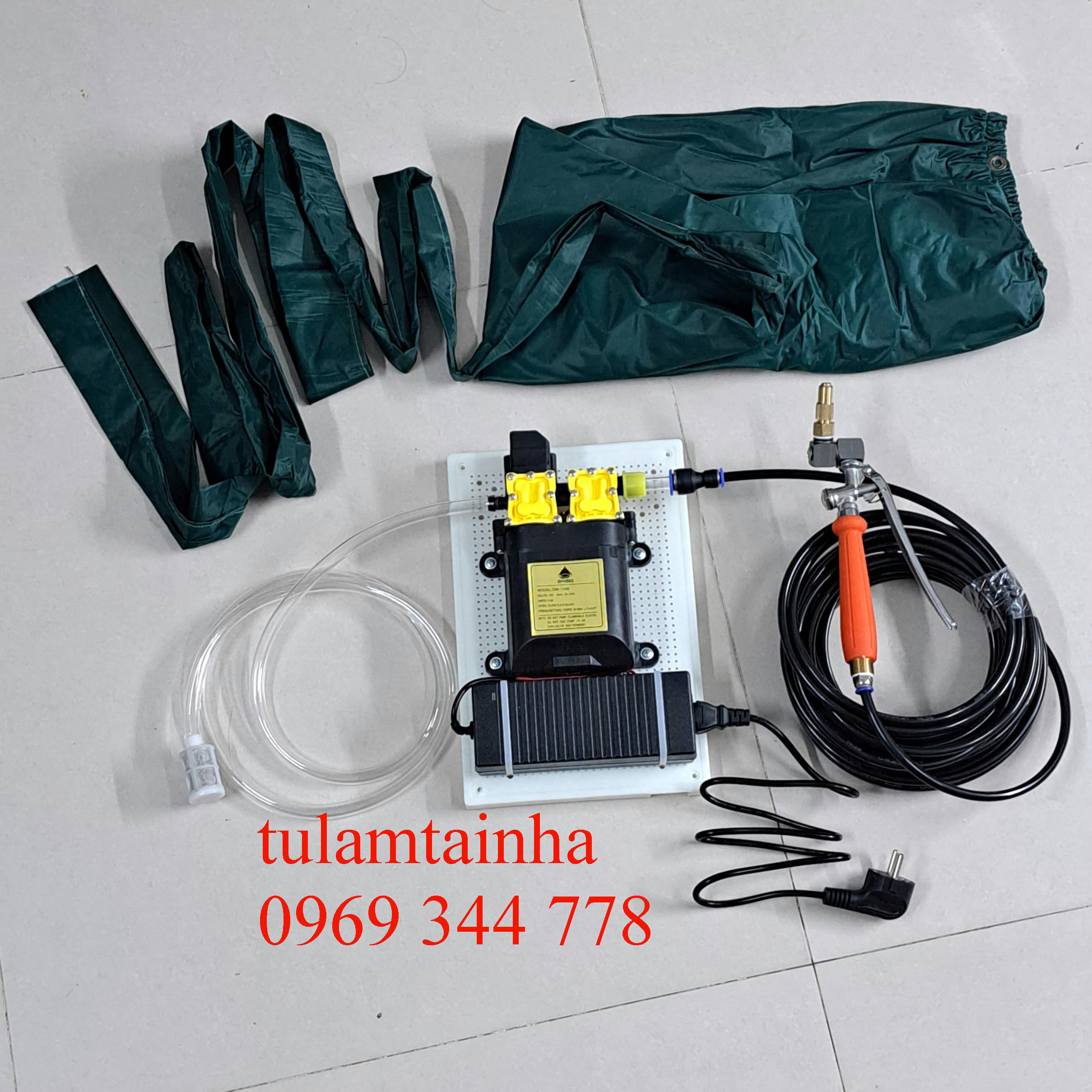 Combo bơm xịt rửa máy lạnh mini dùng cho gia đình