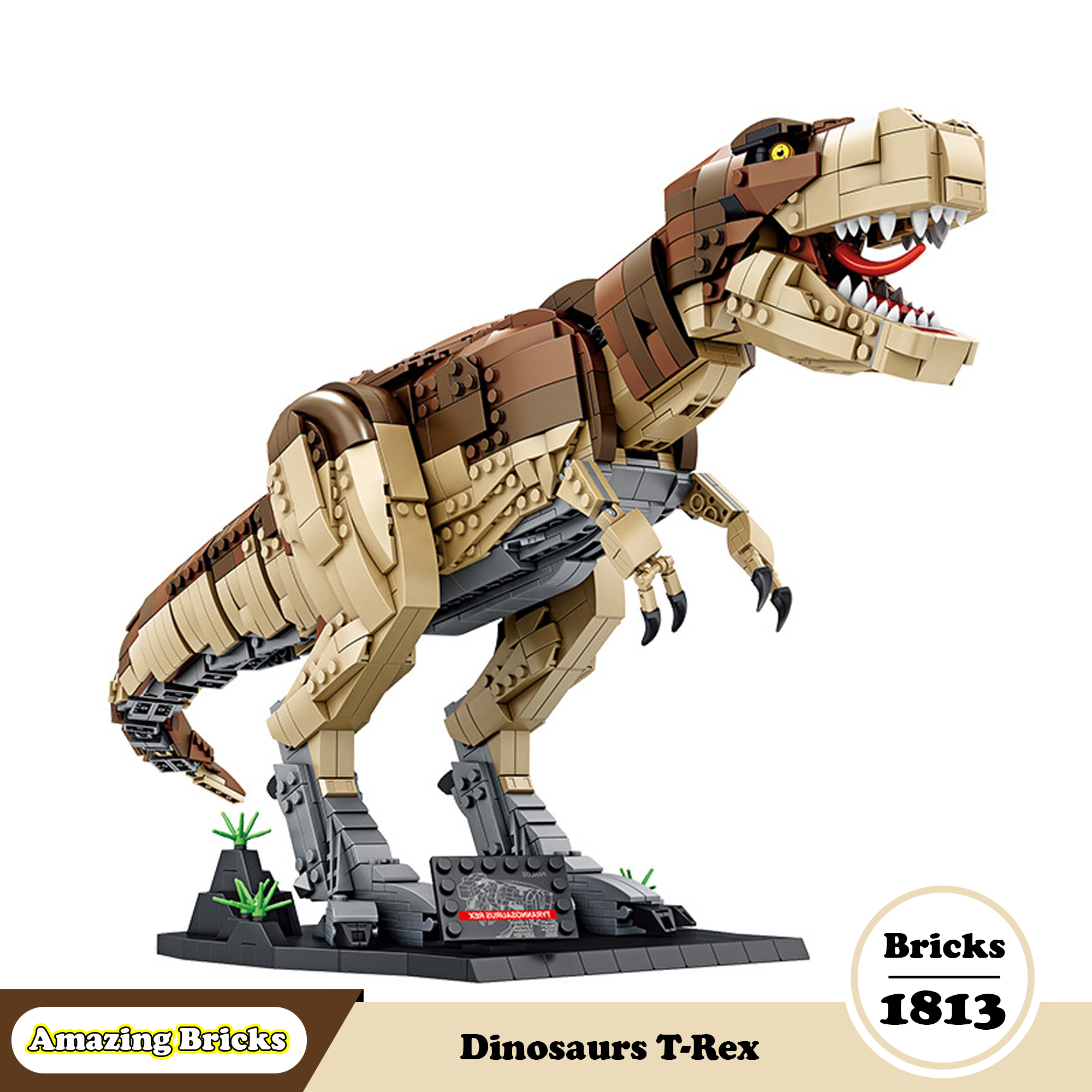 Đồ chơi Lego lắp ráp Khủng long bạo chúa - Panlos 611001 T-Rex Dinosaurs - Xếp hình thông minh - Đồ chơi Trẻ em - Đồ chơi lắp ráp trí tuệ