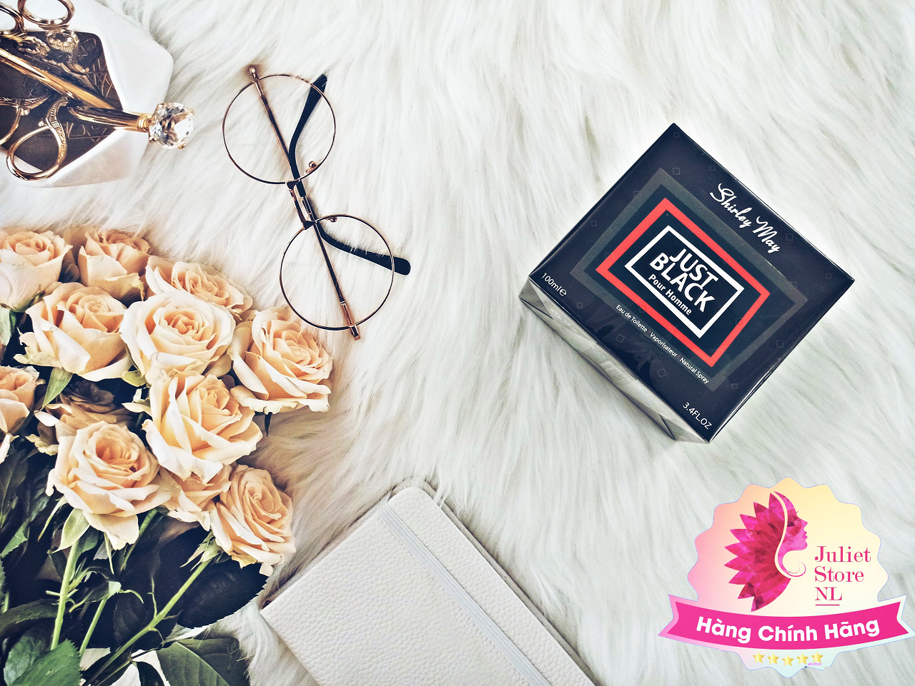 Nước hoa nam cao cấp nhập dubai shirley may just black 100ml hương edition blanche