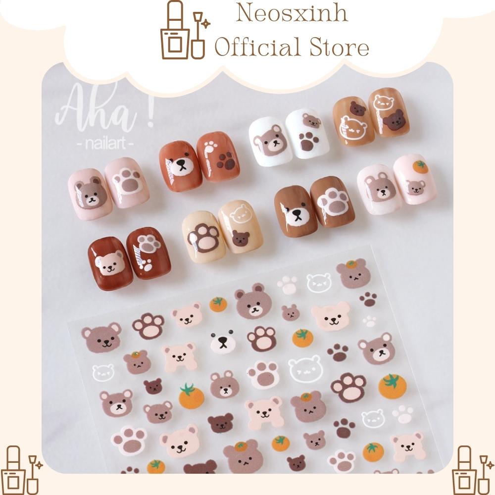 Sticker dán móng tay aha 18 mẫu cute hot trend - hình dán móng - neosxinh nails
