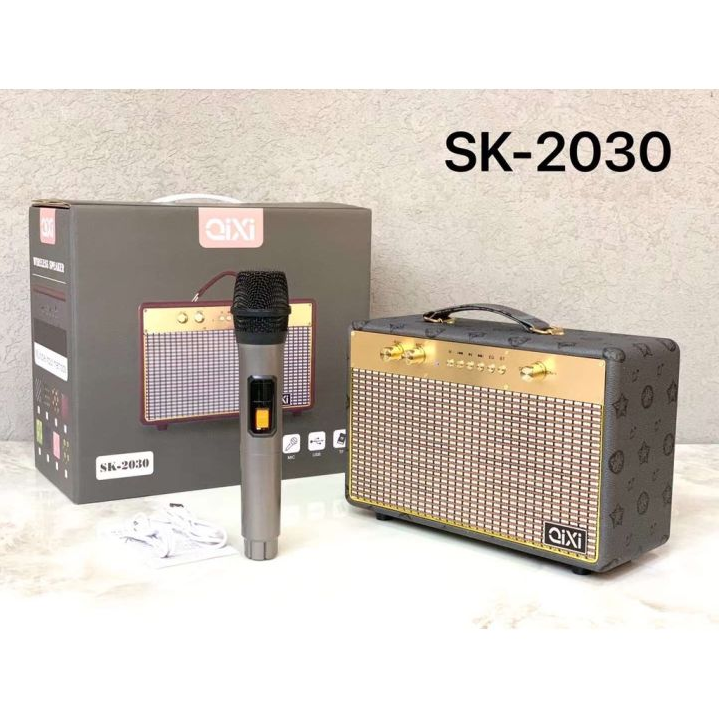 Loa Karaoke Xách Tay Qixi SK-2036 Chính Hãng -  Loa Di Động Chuyên Hát Karaoke Nghe Nhạc Rất Hay, Chỉnh Âm Bass, Echo Tiện Lợi, Công Suất Khỏe, , bluetooth 5.0, thiết kế sang trọng.