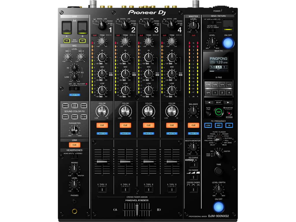 Mixer dj 4 kênh chuyên nghiệp djm-900nxs2 - hàng chính hãng