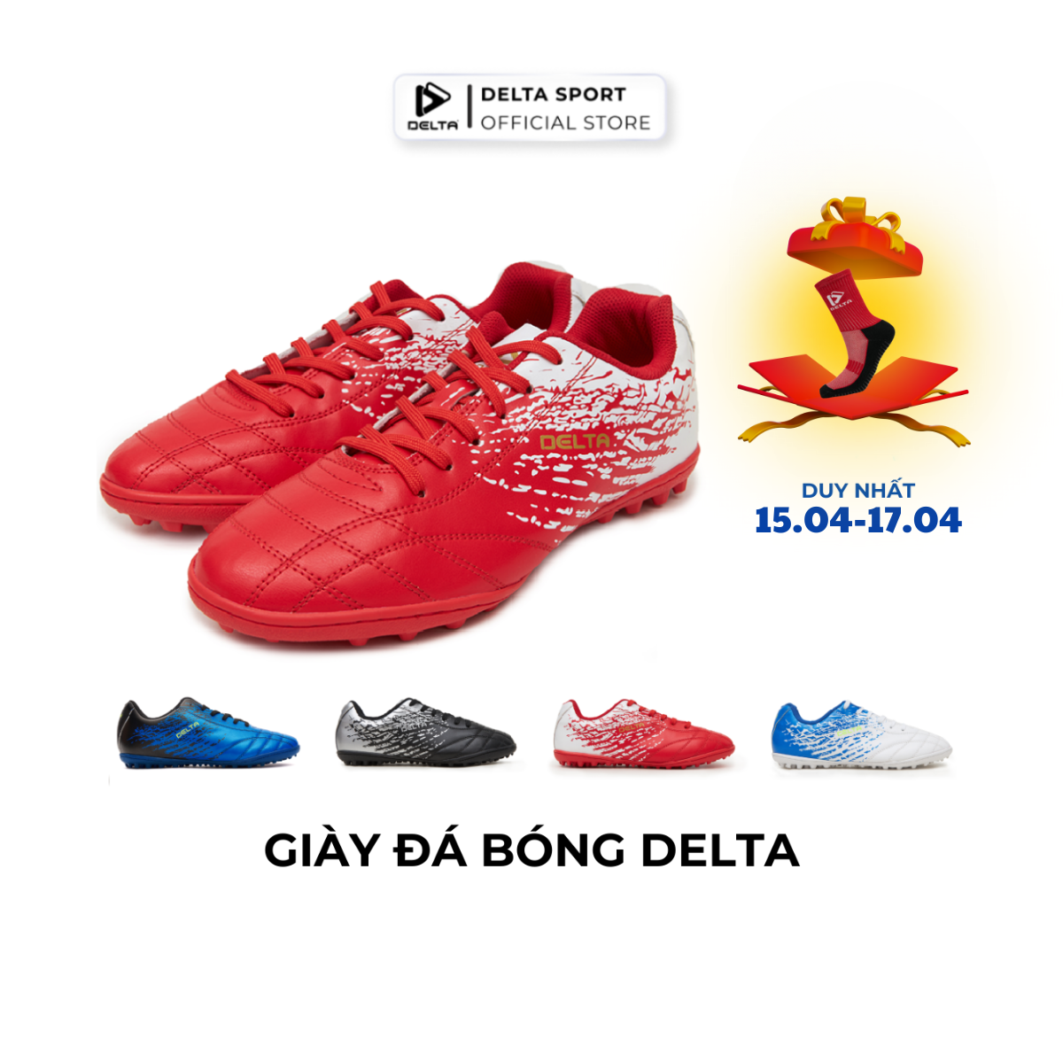 DELTA Giày Đá Bóng Nam STORM Vải Lót Dệt Chắc Chắn, Mềm Nhẹ, Ôm Chân Chơi Sân Cỏ Nhân Tạo FB002M0