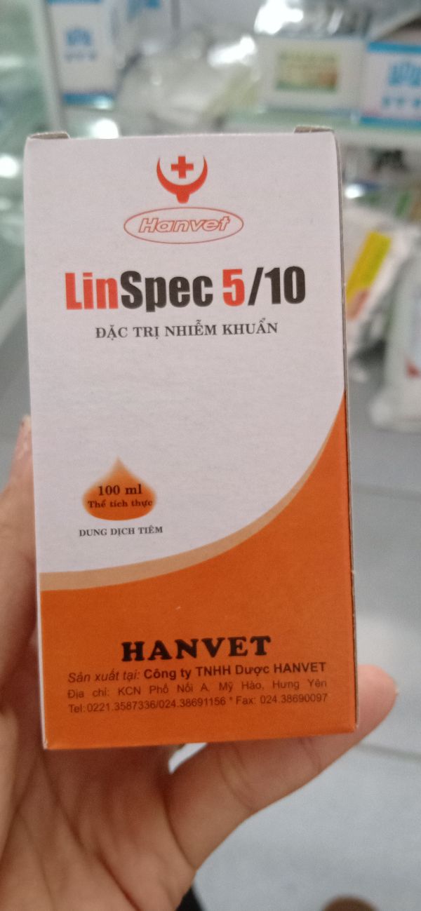 Linspec 5/10 viêm phổi, viêm phế quản Hanvet 100ml