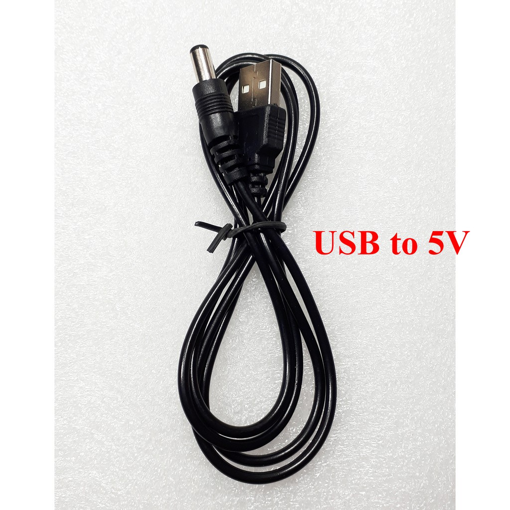 Cáp chuyển usb ra 5v jack dc 5.5*2.1mm