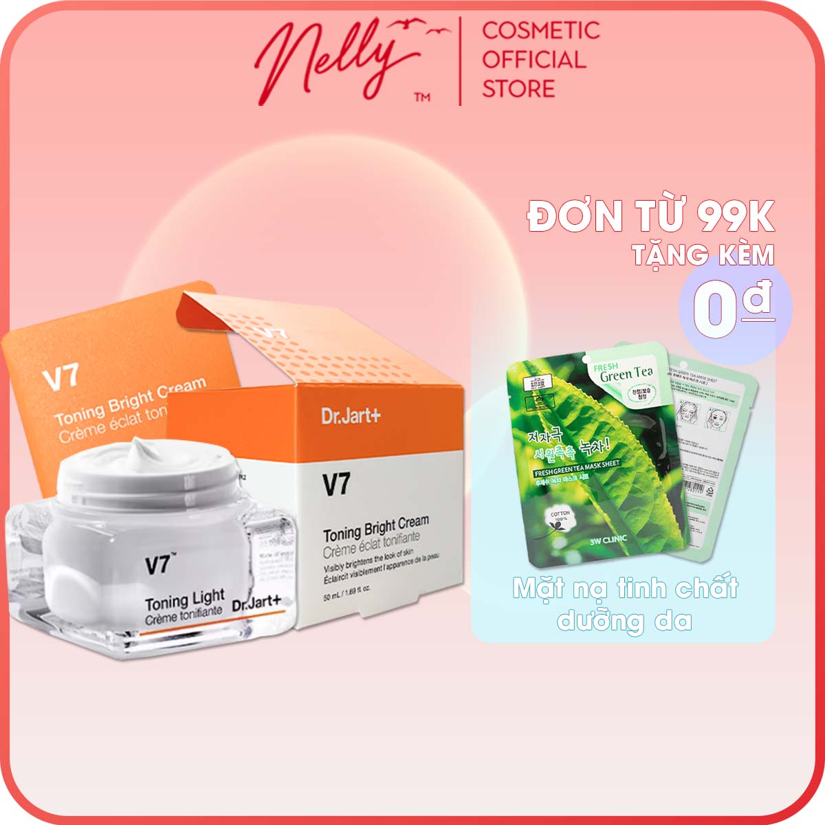 Kem dưỡng trắng da v7 toning light dr.jart+ 50ml chuẩn
