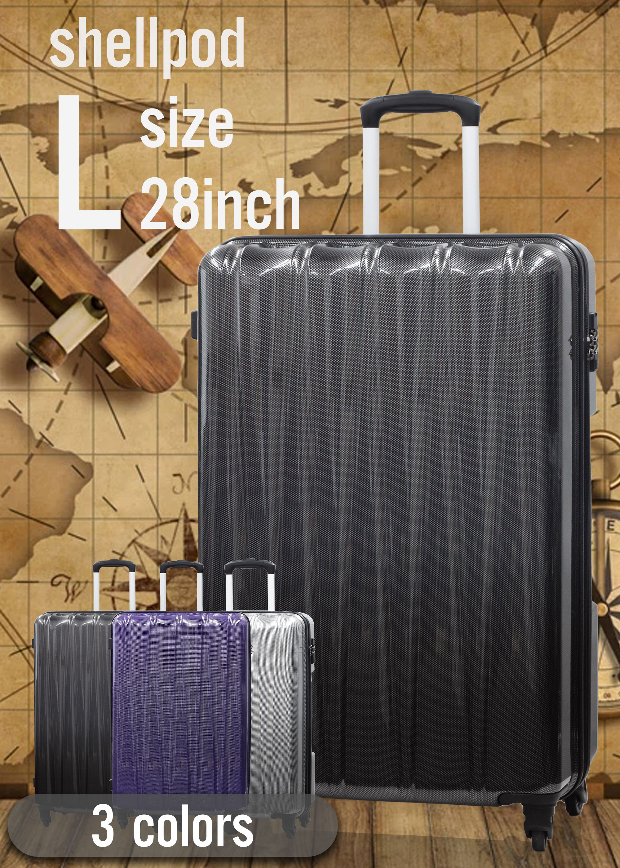 Vali Nhựa GY-K Khóa TSA  Size L 28 Inch