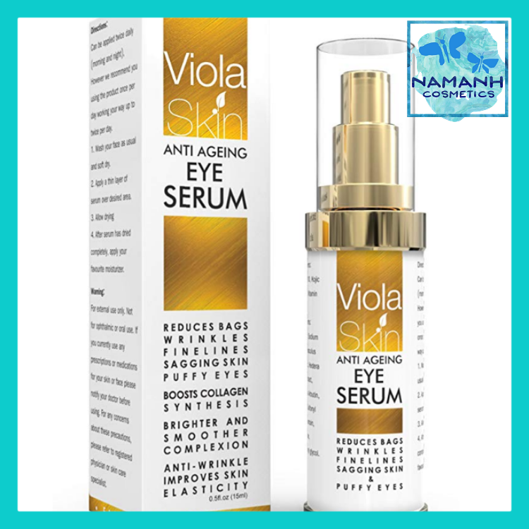 Serum cao cấp Viola Skin Anti Ageing Eye Dark Circles & Puffiness chống lão hóa, quầng thâm, túi mắt Q10 Matrixyl 3000 - 15ml