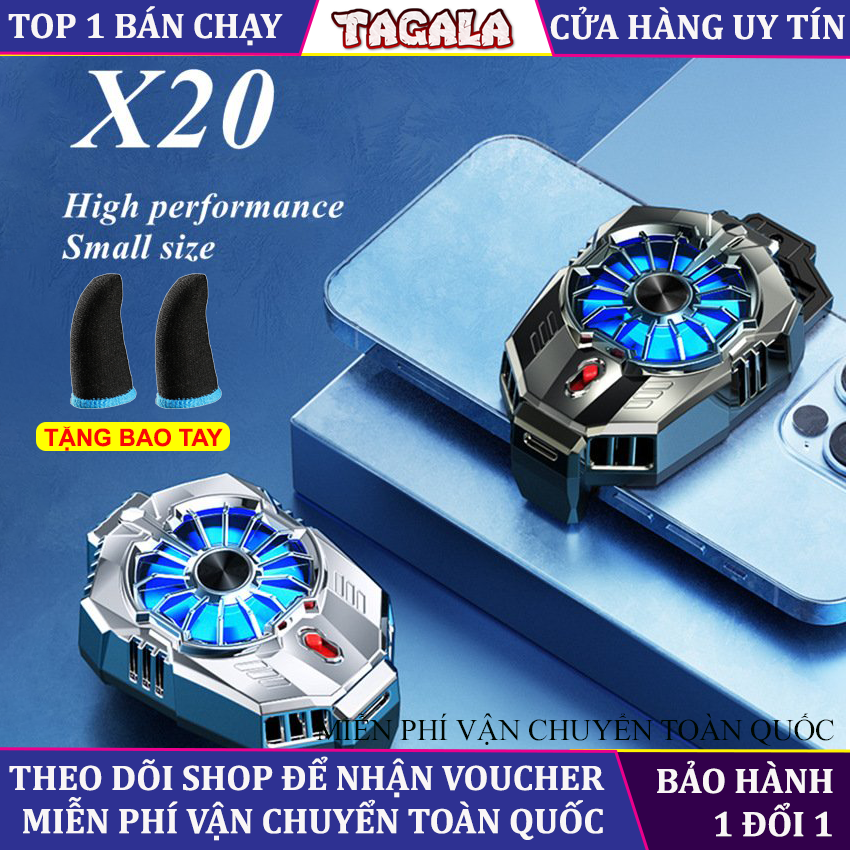 Quạt tản nhiệt Sò Lạnh gaming X20 cho điện thoại tản nhiệt sò lạnh siêu mát