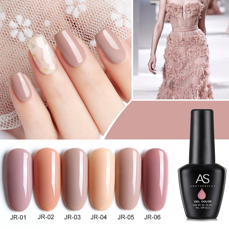 Sơn gel as mã jr tone nude 15ml chính hãng