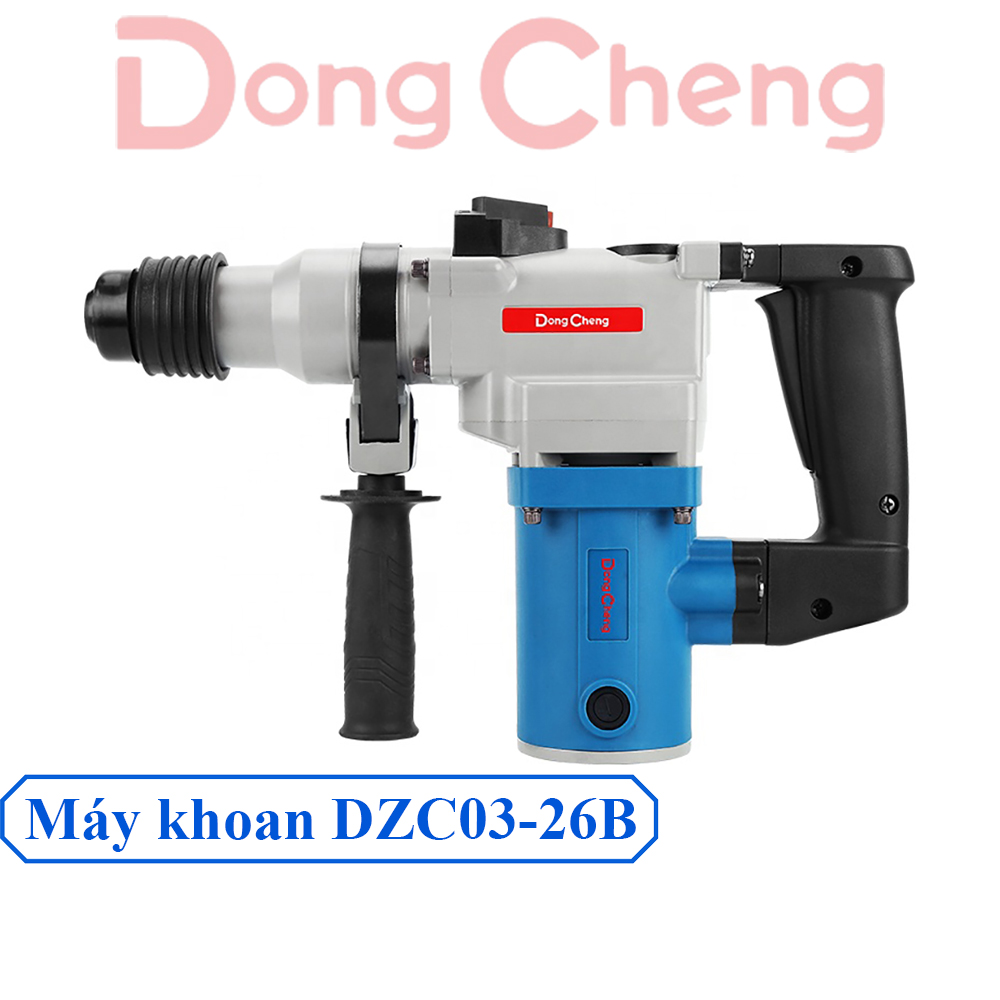 Máy khoan búa dongcheng dzc03-26b công suất 750w khả năng khoan bê tông 26mm hai chức năng khoan và đục – hàng chính hãng