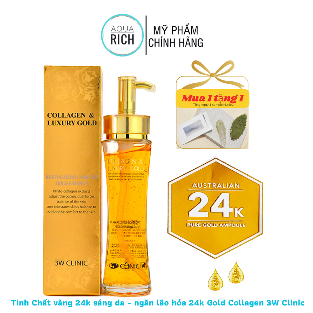 TINH CHẤT COLLAGEN & LUXURY GOLD 3W CLINIC 24k gold
