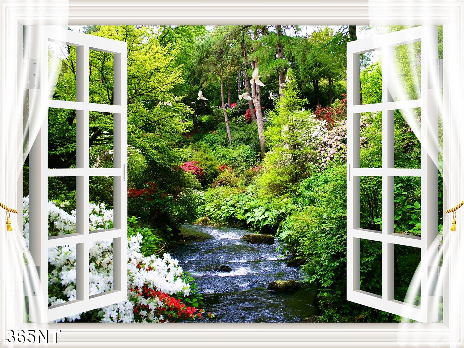 Lịch sử giá Tranh dán tường 3d cửa sổ phong cảnh đẹp 365nt - tranh ...