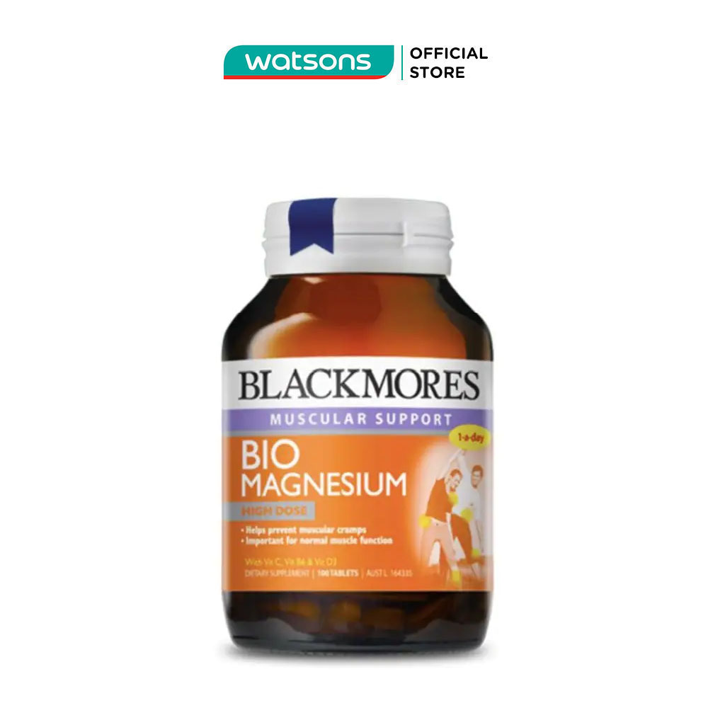 Thực phẩm bảo vệ sức khỏe blackmores bio magnesium hỗ trợ cơ, xương khớp 100 viên