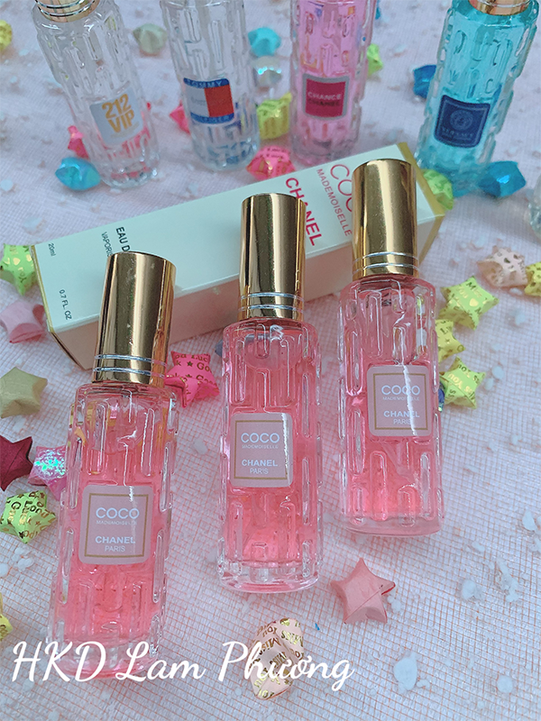 Combo 3 chai nước hoa nữ coc0 hồng 20ml lưu 4-10h