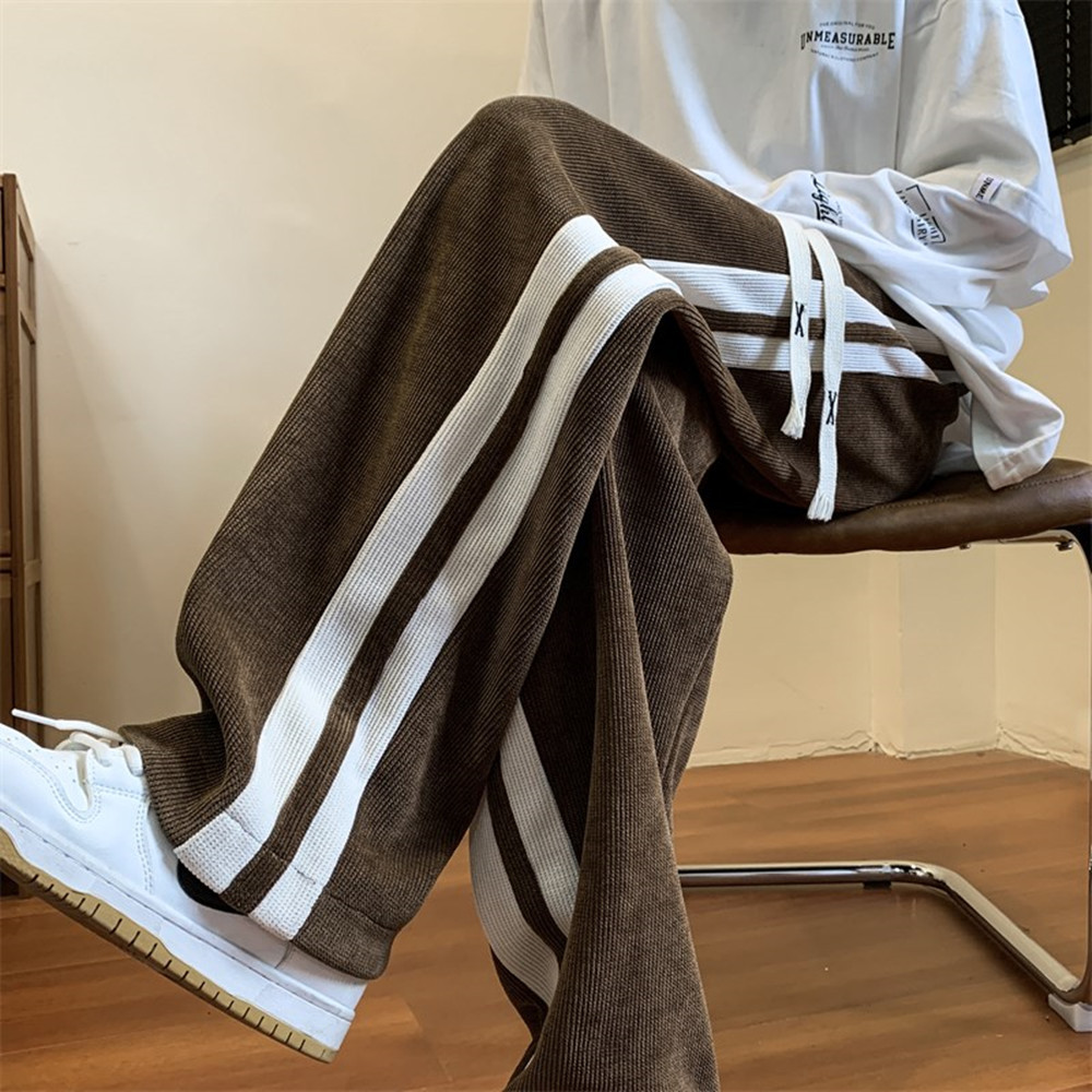 Quần Nhung Tăm Unisex Ống Xuông