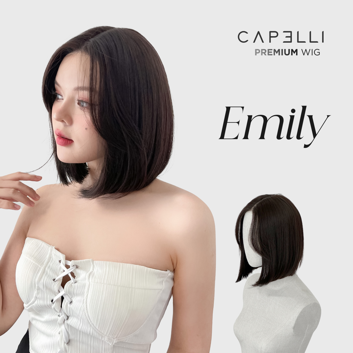 Tóc siêu da đầu capelli emily premium wig
