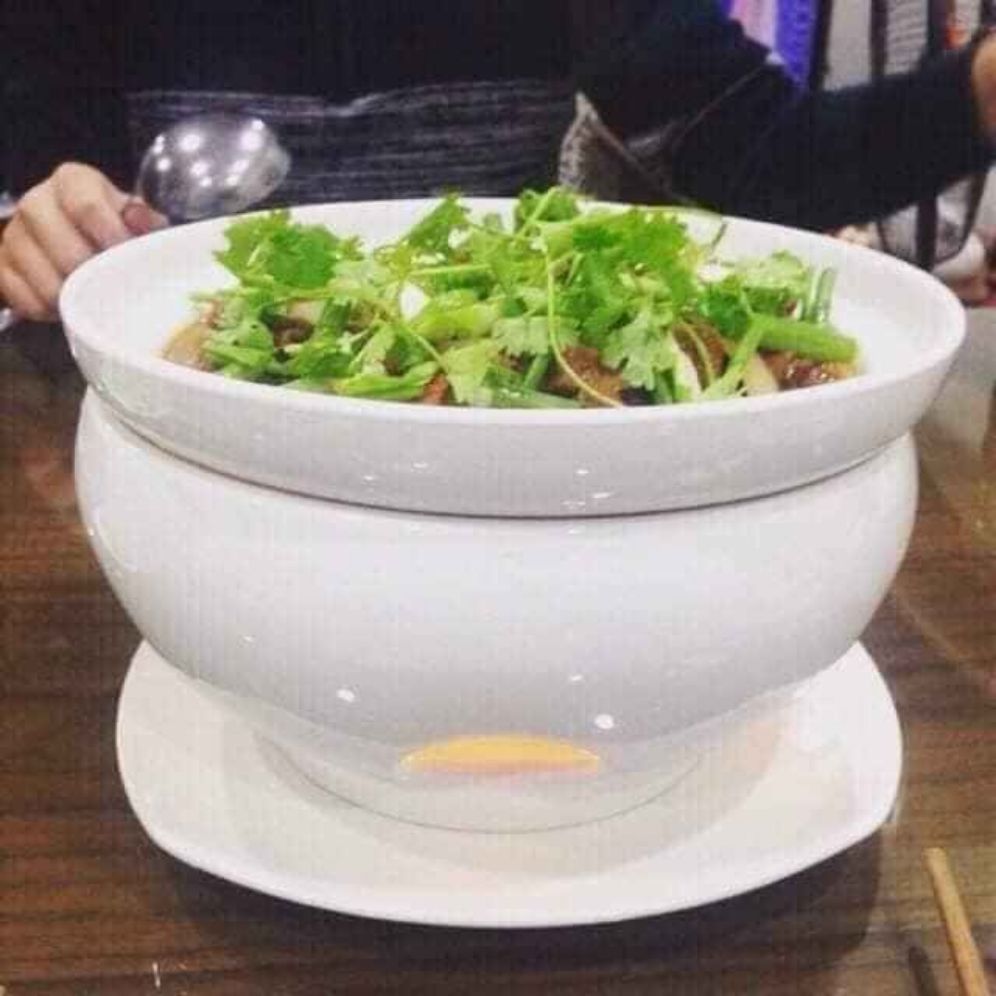 Bếp cồn trụ tròn. Bát hâm canh hâm cá hâm thức ăn bằng nến hoặc cồn