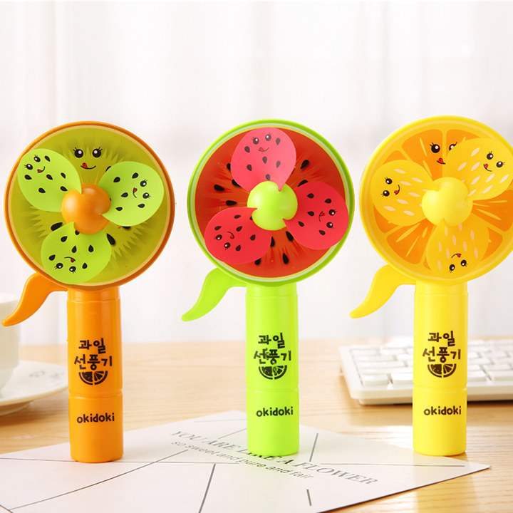 Quạt mini cầm tay cute quạt mini hàn quốc siêu mát hình trái cây ngộ nghĩnh an toàn cho bé BBShine – F012