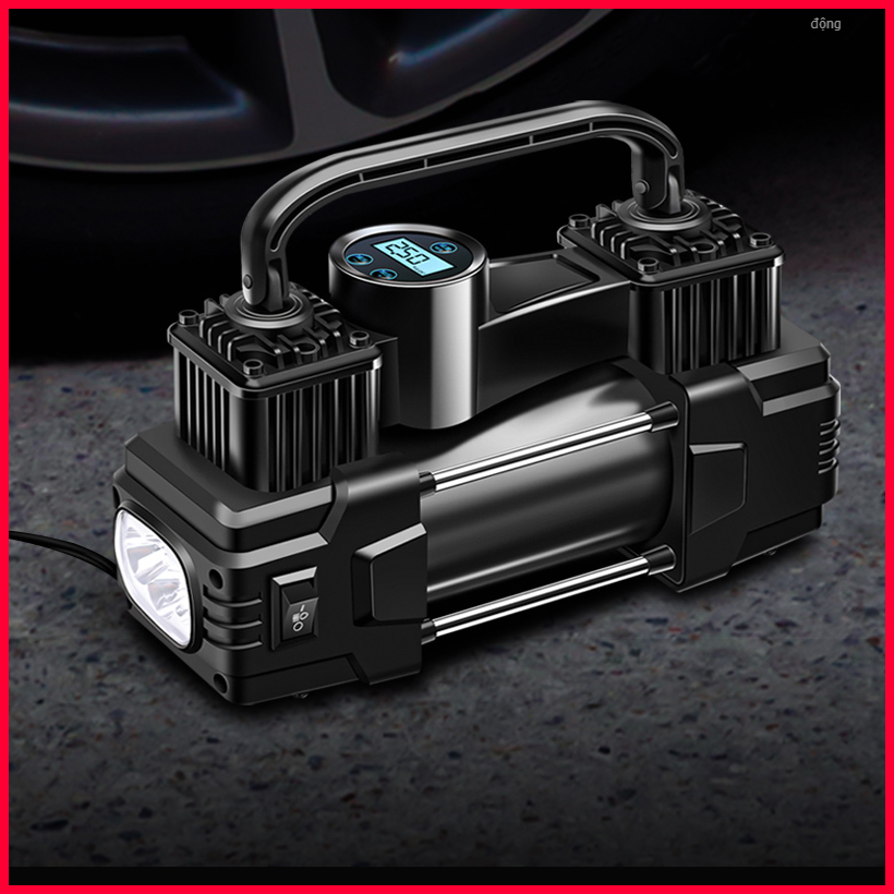 Bơm lốp ô tô 2 xi lanh air compressor hàng chuẩn bảo hành 6 tháng công suất lớn siêu khỏe siêu nhanh