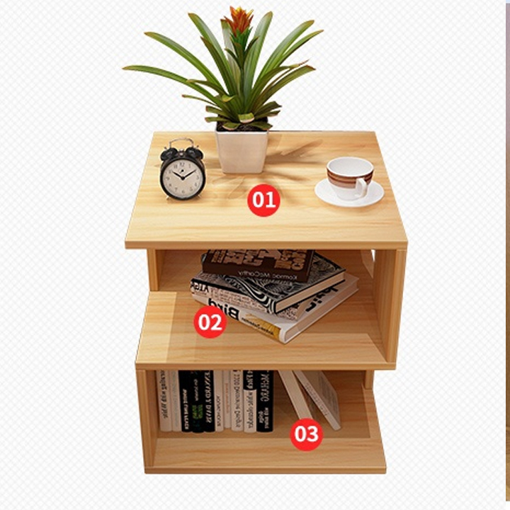 Kệ để đầu giường - Kệ sách để đầu giường - Kệ đầu giường - Hình số 5 zích zắc - Kệ gỗ đầu giường - Hỗ trợ đổi trả 7 ngày