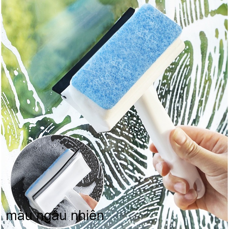 ( LK024) dụng cụ lau kính 2 in 1. Chổi Lau Kính 2 Mặt Mới Về Tiện Dụng - Cây Dụng Cụ Gạt Kiếng Cầm Tay