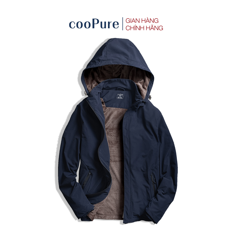 Áo Khoác Lông Cừu cooPure 8114, áo khoác gió chống nước lót lông cừu siêu ấm phom Slimfit NO.8114