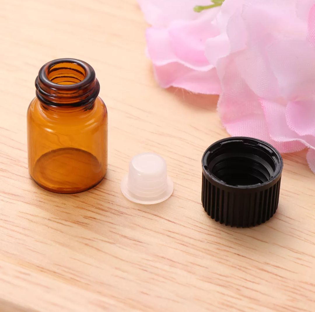 Bộ 10 lọ thủy tinh nâu 2ml nhỏ giọt chiết nước hoa mỹ phẩm đựng tinh dầu và hoa chất