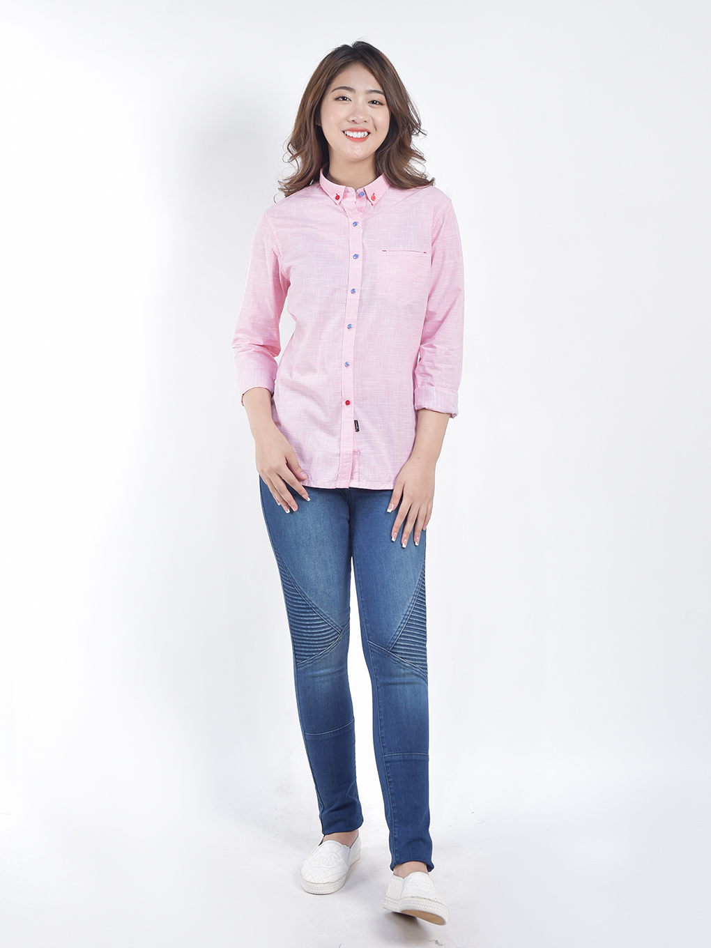 Áo sơ mi ojeans - dài tay nữ - osc0014w