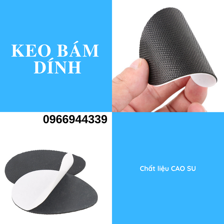 Dán Lót giày chống trượt cao su cho giày dép nam nữ, 6x9cm
