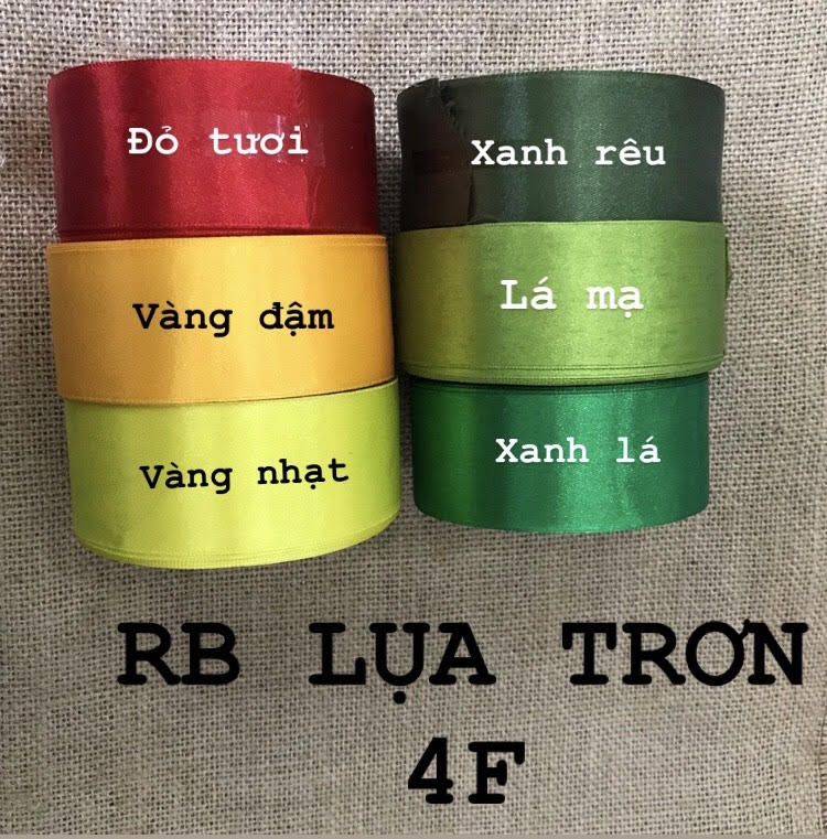 Ruy băng lụa trơn 4f