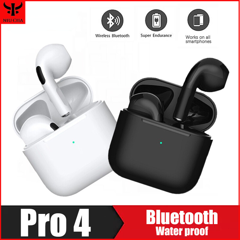 Niu cha pro tai nghe nhét tai mini 4 tws tai nghe bluetooth tai nghe không dây tai nghe thể thao âm thanh nổi tai nghe có mic cho tất cả điện thoại thông minh