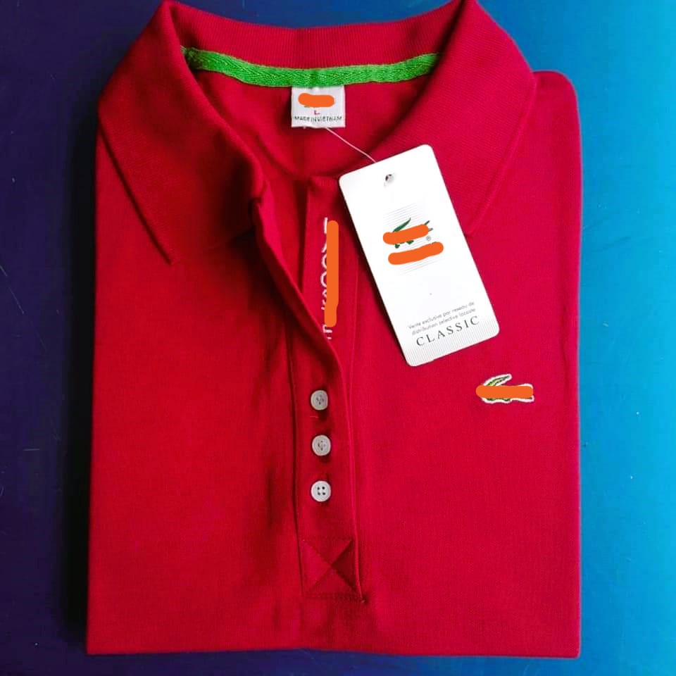 Áo thun Cá sấu NỮ co giãn 4 chiều MÀU ĐỎ ĐÔ