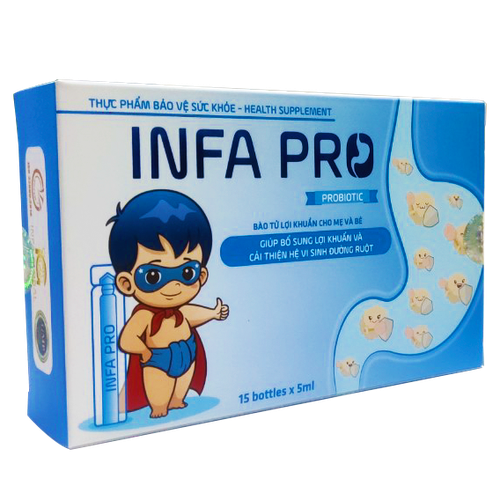 Bào tử lợi khuẩn INFA PRO - Men vi sinh thế hệ mới cho trẻ biếng ăn, táo bón, chậm lớn ( Hộp 20 ống)