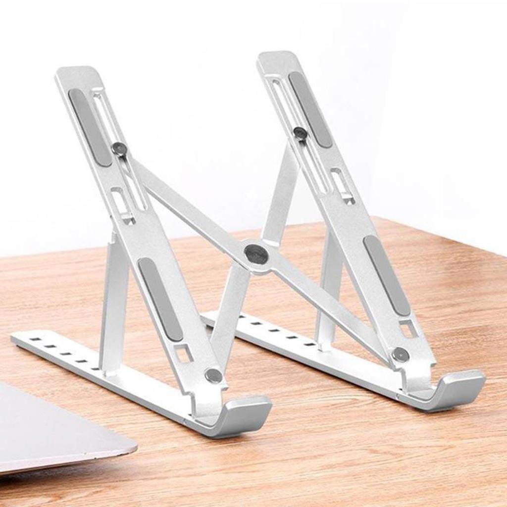 Giá đỡ laptop gấp gọn hợp kim nhôm - giúp tản nhiệt laptop, mac - 07 nấc điều chỉnh góc độ
