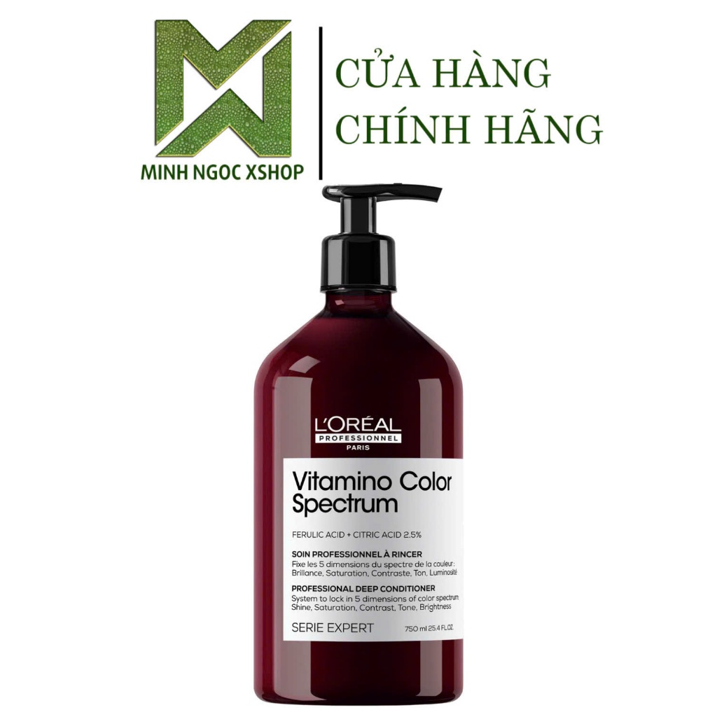 Dầu xả khoá màu nhuộm 5 tác động L'Oréal - Loreal Vitamino Color Spectrum 750ML