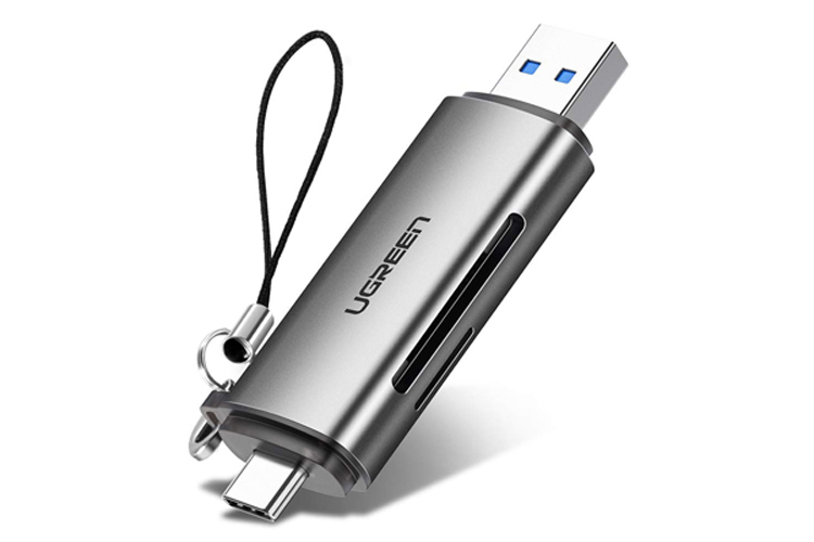 Đầu đọc thẻ nhớ usb type-c và usb 3.0 cho thẻ sd/tf ugreen 50706