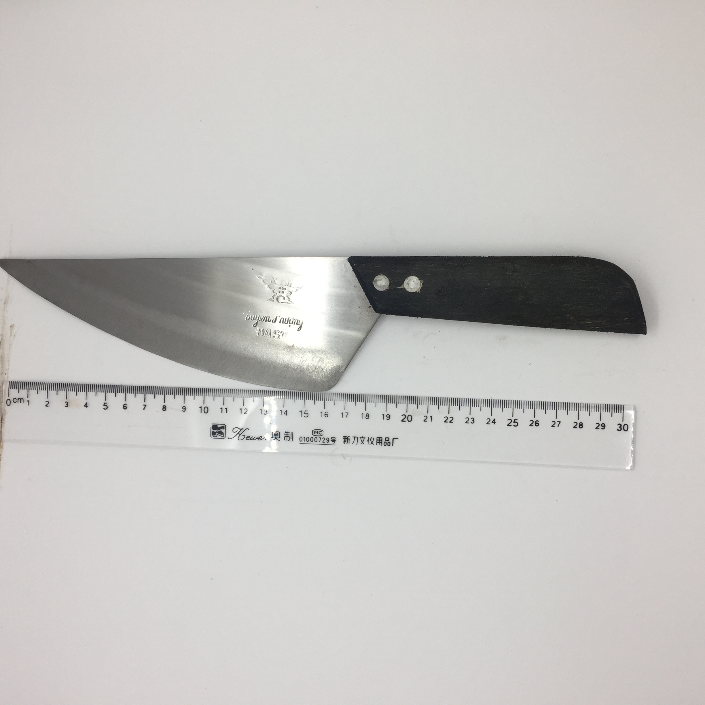 Dao nhà bếp Hoàng Lâm - Đa Sỹ: Dao nhọn trắng bé (dao thái thịt) NHÍP 100% - HL04